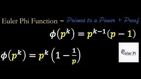 (Euler Phi Function) Formula + Proof for primes to a power (phi(p^k))