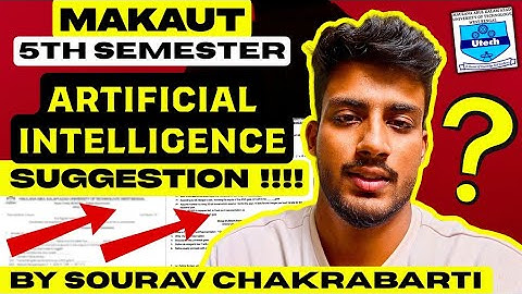 LIVE🔴MAKAUT 5th Semester ARTIFICIAL INTELLIGENCE Suggestion🔥{80% Common}✅ #makaut #suggestion
