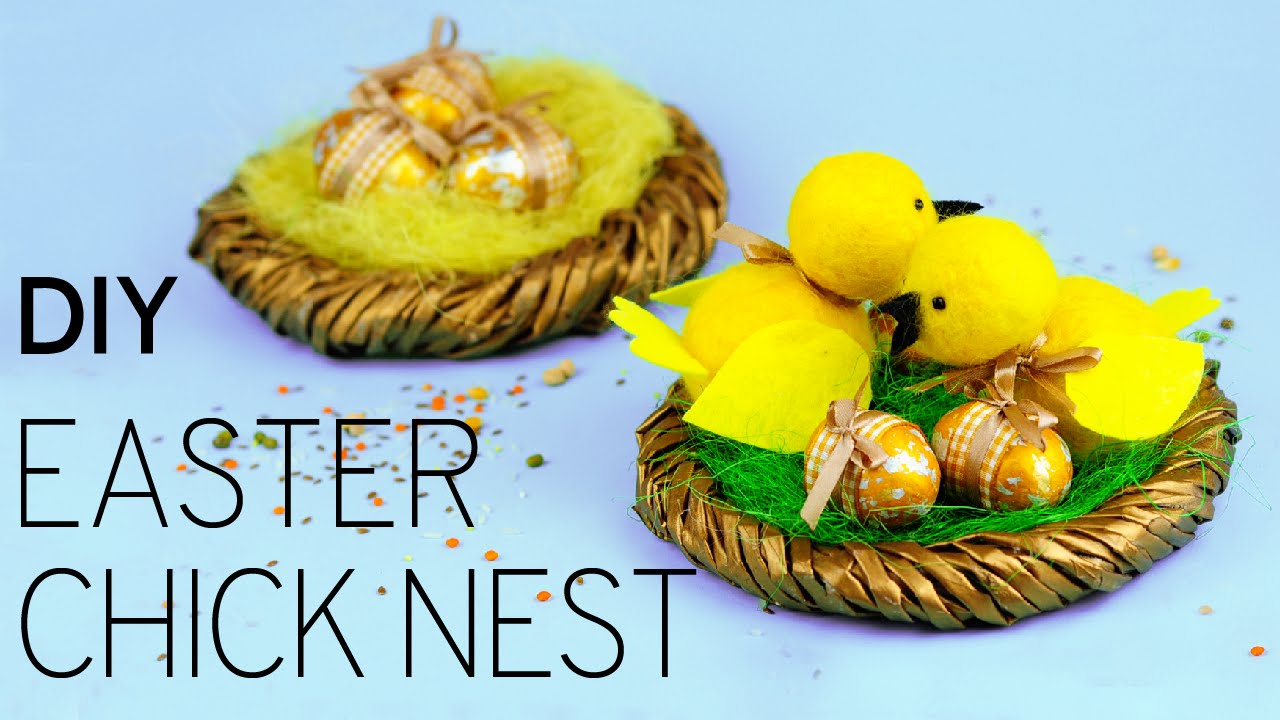 DIY Outdoor Easter Decorations Chick Nest YouTube