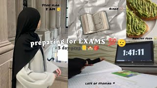preparing for exams in a Short Time :spend 3 day with me (exams period📚, healthy food 🥑, school 🏫..)