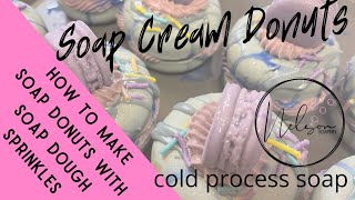 How to make soap donuts with cream filling and soap dough sprinkles