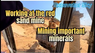 Excavator Working - Mining minerals at the mine