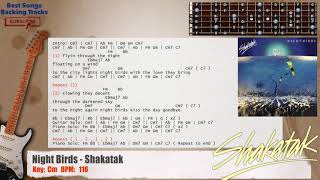 🎸 Night Birds - Shakatak Guitar Backing Track with chords and lyrics