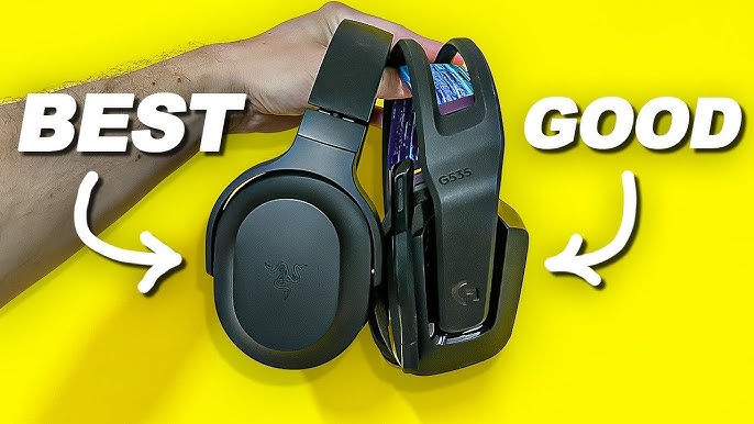 Logitech G535 Lightspeed Wireless Gaming Headset - Lightweight on-ear  headphones, flip to mute mic, stereo, compatible with PC, PS4, PS5, USB