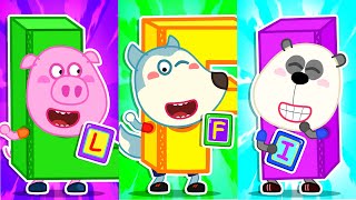 Lycan and Friends Learn Colorful Alphabets  Funny Stories for Kids @LYCANArabic