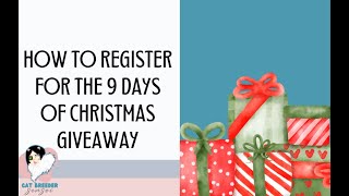 How to Register for the 9 Days of Christmas Giveaway from Cat Breeder Sensei