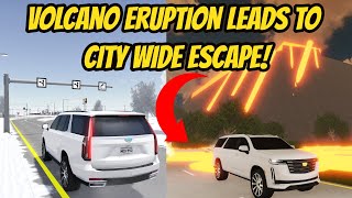 Greenville, Wisc Roblox l Volcano Eruption City Wide Evacuation ESCAPE Special Roleplay screenshot 3