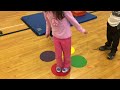 Jumping and landing elementary pe stations