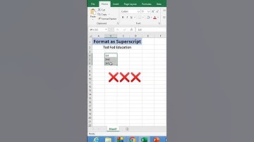 Excel Superscript #microsoft  #excel #msexcel #shorts #computer #education #tricks