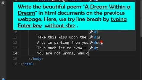 How to use br tag in html or line break tag [Learn html 007]
