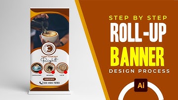 How To Design a Coffee Shop Roll up Banner Step by Step in Adobe Illustrator