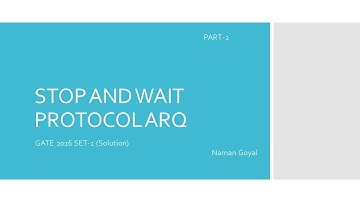 Stop and Wait ARQ || GATE 2016 (Set-1) Solution ||  Part-2