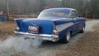 flowmaster fx mufflers on  57 chevy bel air