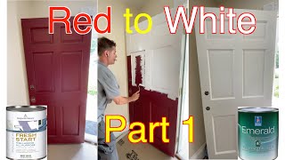 Paint Red Door White - Sherwin Williams Emerald Urethane Trim Enamel (Part 1) Paint Red Door White - Sherwin Williams Emerald Urethane Trim Enamel (Part 1)