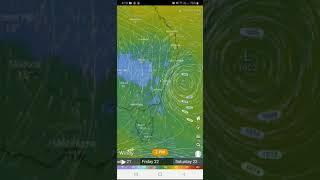 17 May 2020 Windy.com outlook for 22/5 etc