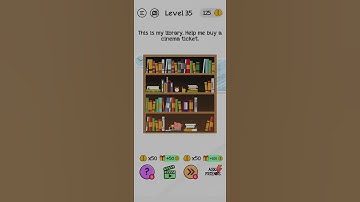 This is my library. Help me buy a cinema ticket. / braindom gameplay walkthrough / braindom level 35
