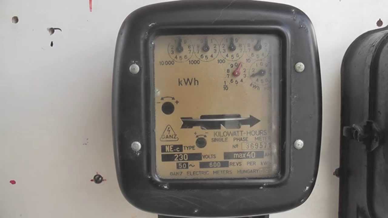 Ganz and AEG meters - YouTube