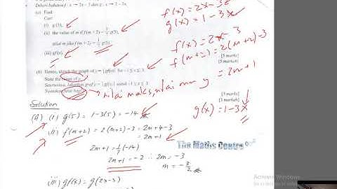 SPM Add Maths 2018 Question 2 Fully Worked Solutions