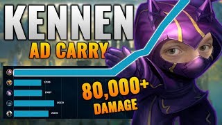 Kennen ADC is BACK!! (INSANE 1V9 CARRY) | Buffed Kennen ADC with Sykkuno