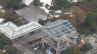 降雪、大仏調査にも影響  神奈川・鎌倉の高徳院