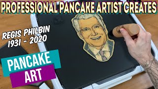 Professional Pancake Artist Creates - Regis Philbin (1931-2020) Pancake Art
