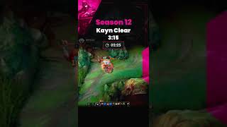 Season 12 Kayn jungle clear 3:15 #shorts