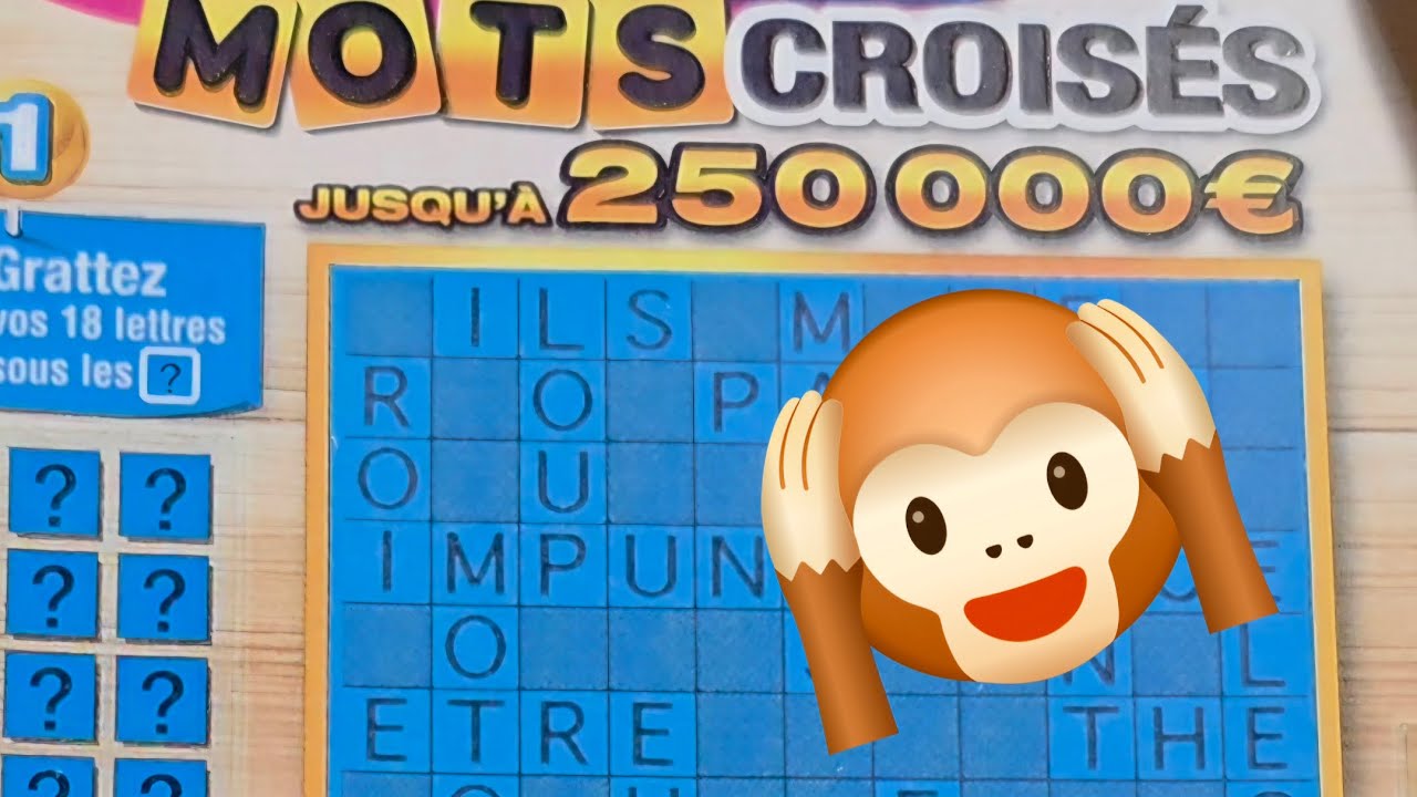 ❤️❤️❤️ Grattage d'un maxi mots croisés ❤️❤️❤️ #grattage #fdj 