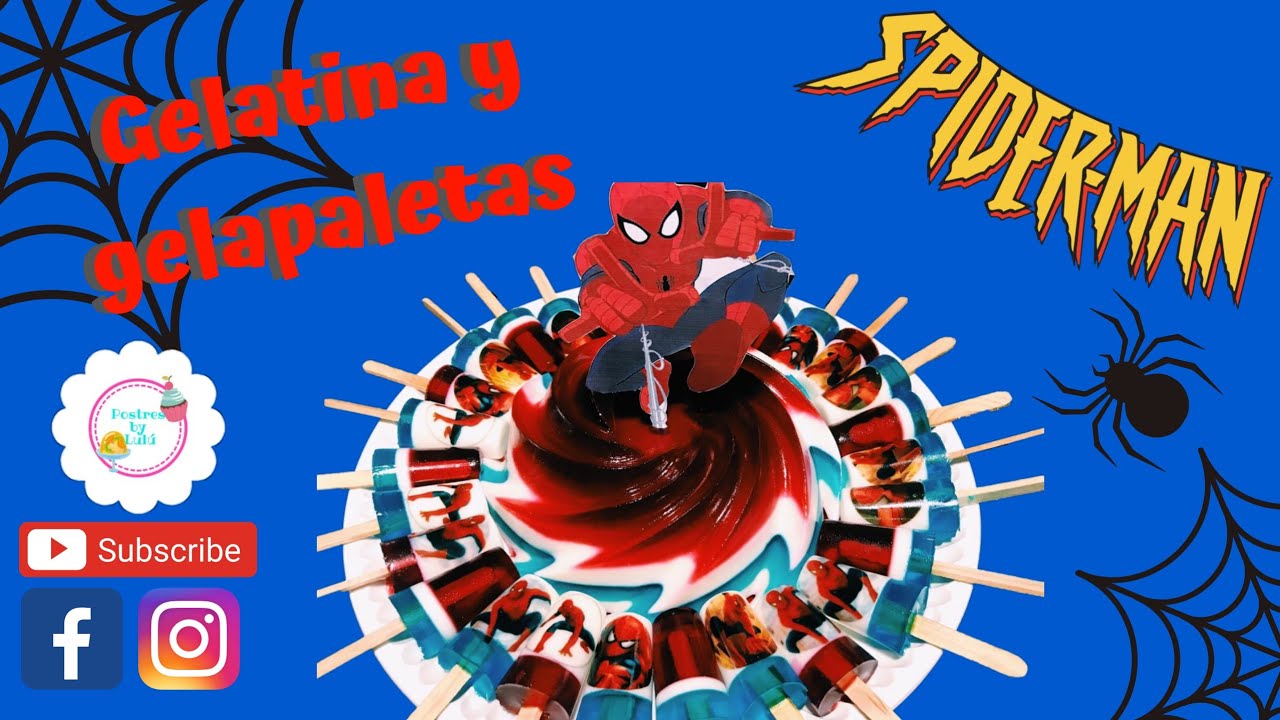 #SPIDERMAN#HOMBREARAÑA GELATINA Y GELAPALETAS SPIDERMAN/HOMBRE ARAÑA🕷