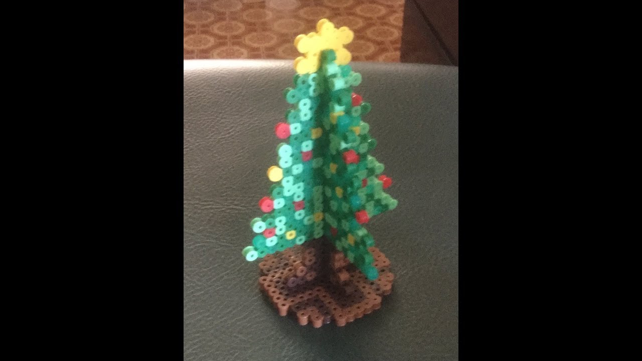 アイロンビーズ クリスマスツリー 図案 立体 作り方 動画 Christmas Tree 3d Perlerbeads Youtube