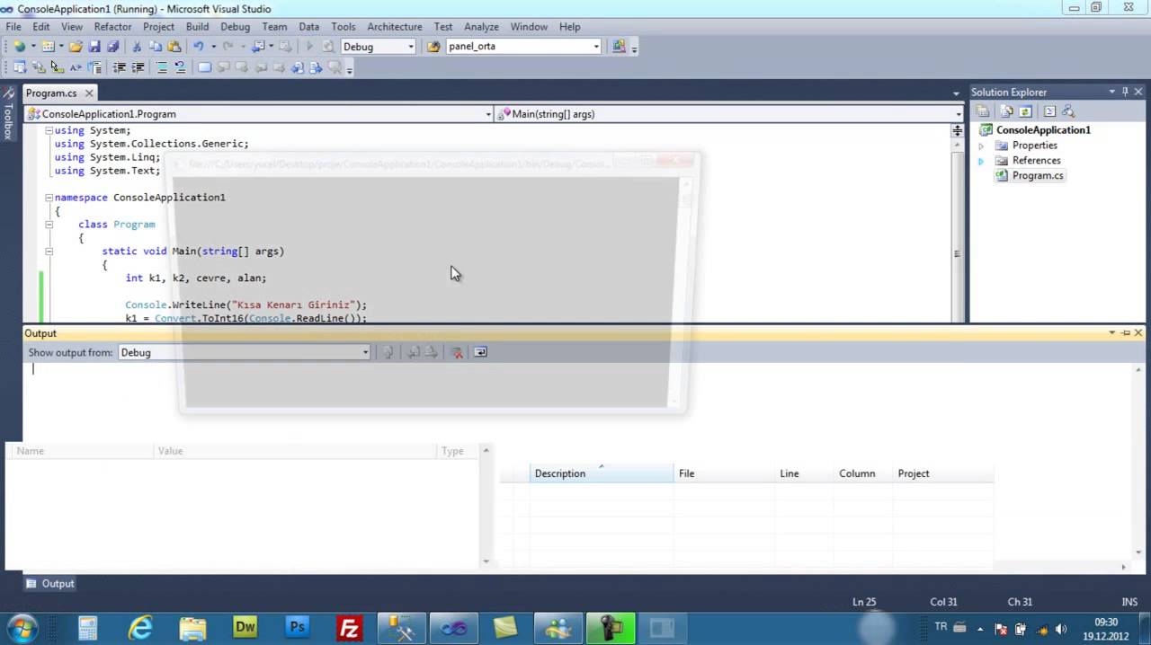 C# Uygulama - 4 - Dikdörtgenin Çevresini ve Alanını Hesaplayan Program ...