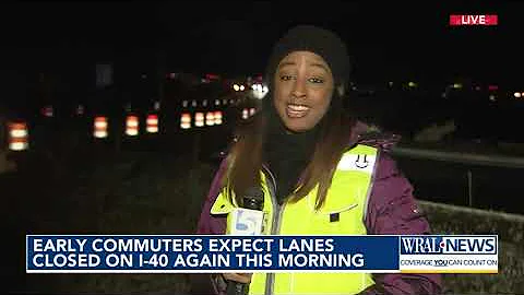 Early commuters can expect lanes to be closed on I-40 again this morning