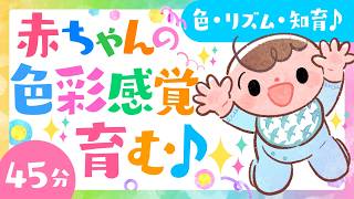 赤ちゃんが喜ぶ色彩】赤ちゃんの色彩感覚育む♪│あかちゃん向け知育