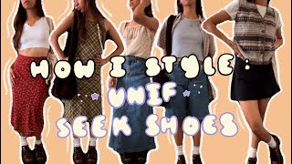 how i style: brown unif seek shoes!