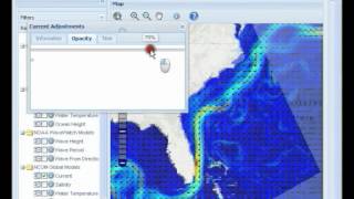 interactive map with model, hfradar usage