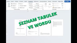 Návod Seznam Tabulek Ve Wordu Jak Vygenerovat Seznam Tabulek