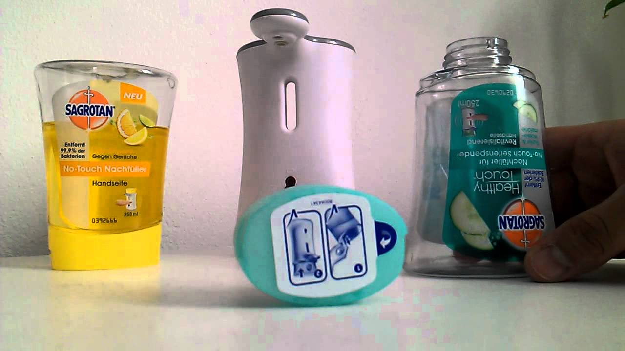 Sagrotan No - Touch Nachfühlen / Auffüllen Tip Seife handelsüblicher Seife befüllen HD Video