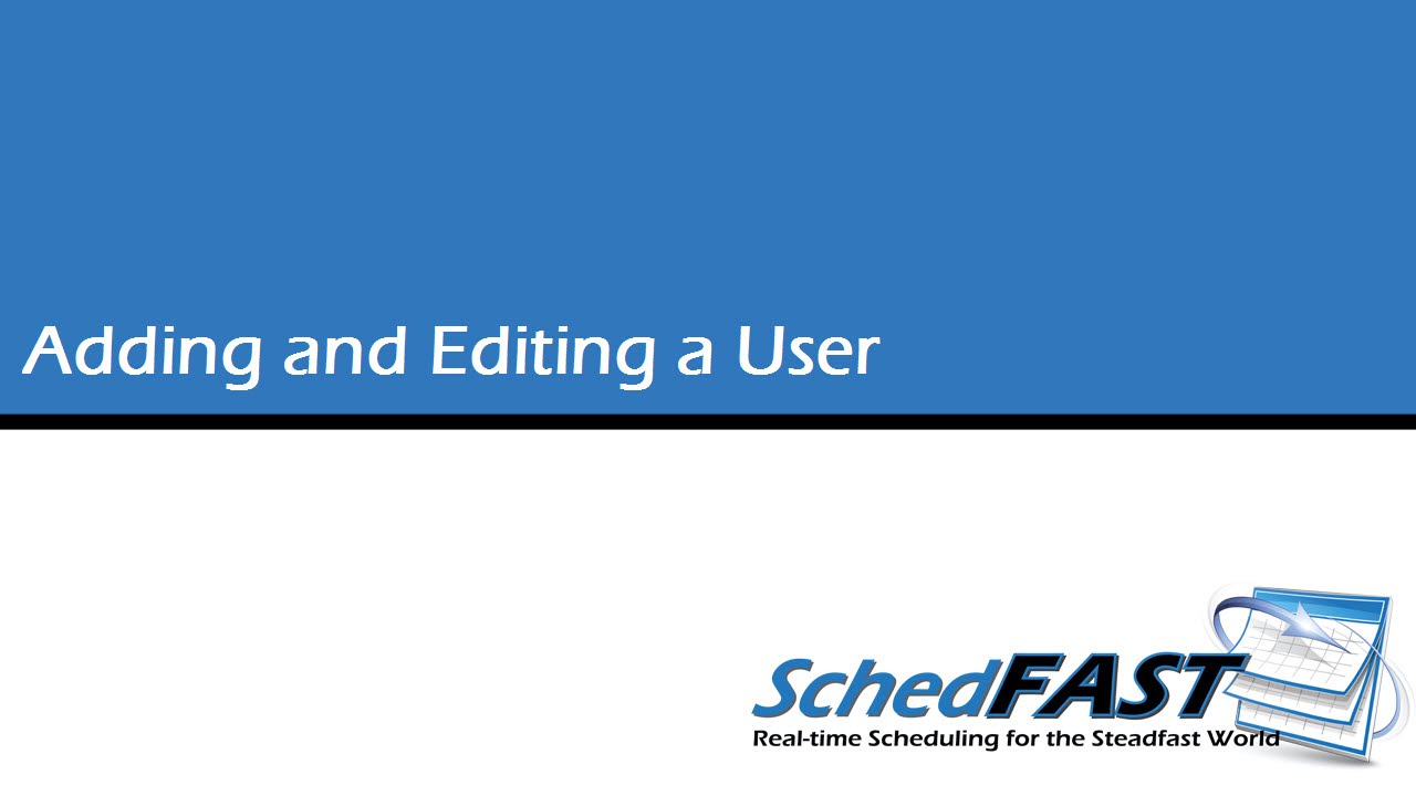 Adding and Editing a User - YouTube
