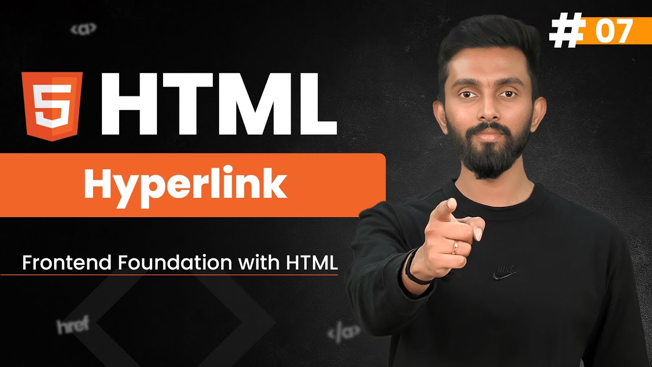 HTML HyperLink | Day 7 | Fronted Foundation with HTML - YouTube