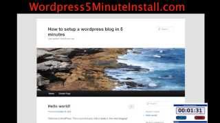Wordpress 5 Minute Install Tutorial