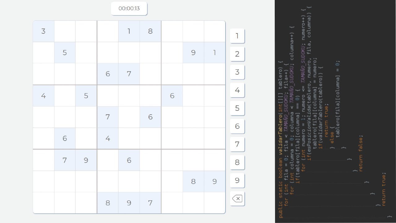 Programa que resuelve un SUDOKU en JAVA - YouTube