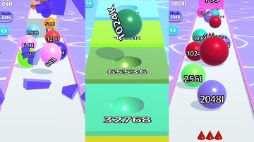 Ball Run Infinity 🎯 Best Mobile Gameplay Android iOS 2048 Walktrough Level 