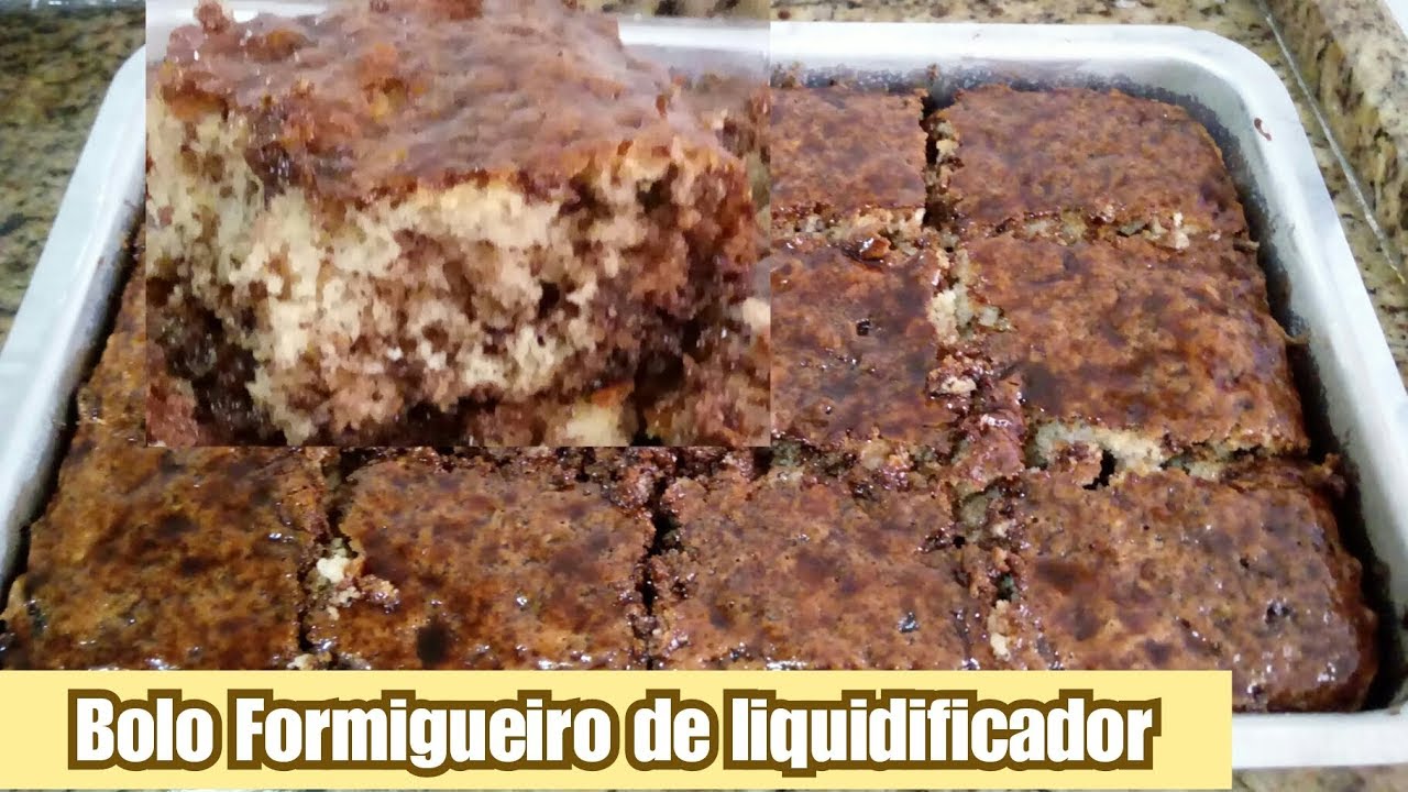 BOLO FORMIGUEIRO MAIS FÁCIL DO MUNDO, BOLO FORMIGUEIRO FOFINHO DE LIQUIDIFICADOR