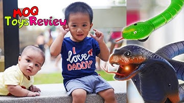 Snake Remote Control Snake RC Toy Naja COBRA and Green Snake Toys Unboxing |  Moq ToysReview