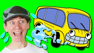 wheels on the bus with family and matt action song nursery rhyme learn english kids