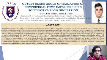Outlet Blade Angle Optimization of Centrifugal Pump Impeller using Solidworks Flow Simulation