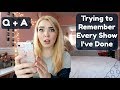 Every Musical I've Been In | Q+A
