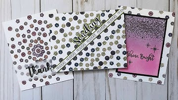 Three  Backgrounds with Joy Clair Stamps Born to Sparkle