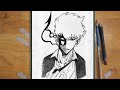 Easy Sung Jin Woo Drawing Learn How To Draw Solo Leveling Character 