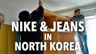 DISMANTLING A BROKEN WARDROBE, ASSISTED BY 2 NORTH KOREAN | NIKE & JEANS | NORTH KOREA DAILY LIFE