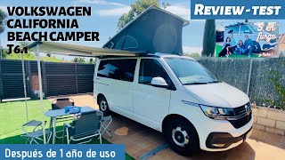 VOLKSWAGEN CALIFORNIA BEACH CAMPER T6.1. REVIEWTEST después de 1 año de uso  Pros y contras.